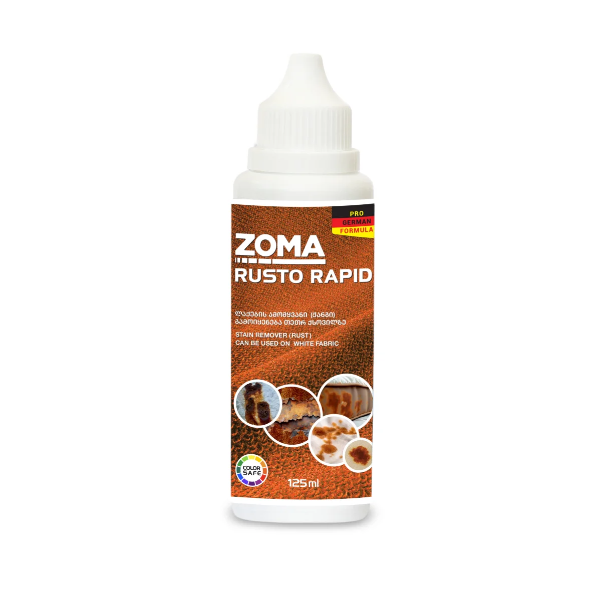 Zoma Rusto Rapid - ლაქების ამომყვანი (ჟანგი), 125 მლ - ZR0125